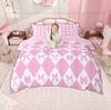 Homewish Cute Bow Knot Duvet Cover Set For Girls Princess Style Bedding Set Bowknot Bow-Tie Quilt Cover Set