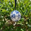 Blauer und weißer Jingdezhen Keramikkugel-Anhänger - Auto- und Weihnachtsdekoration.