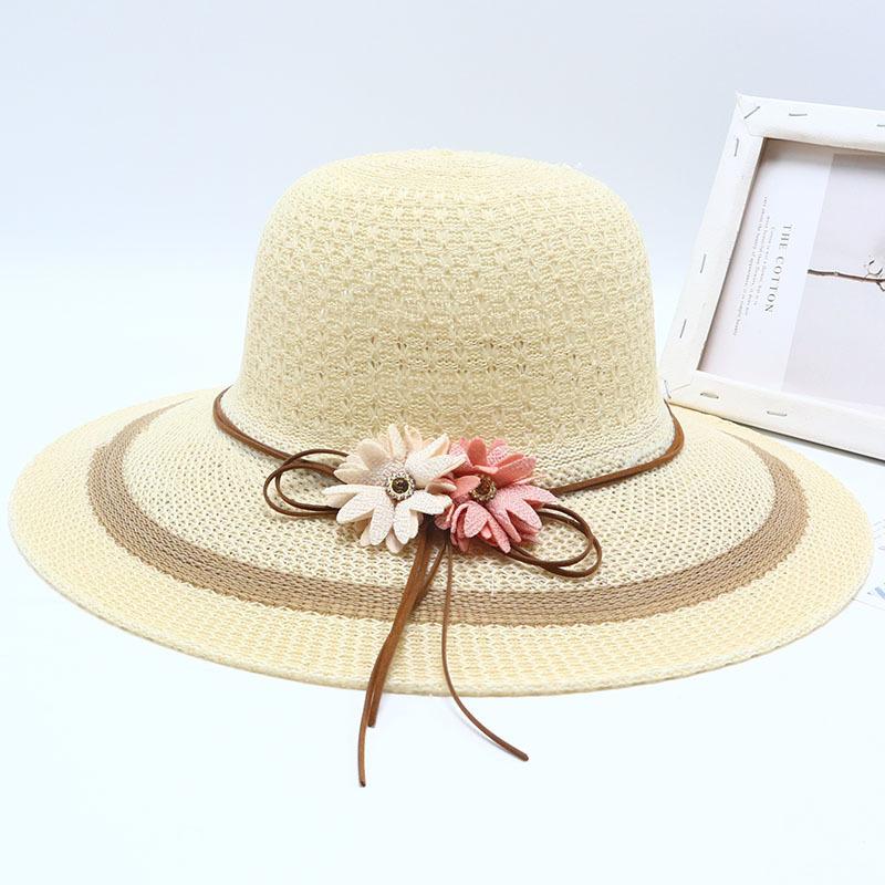New Straw Hat Women's Outdoor Sunshade Sunscreen Hat Big Brim Trendy Vacation Beach Hat Breathable Cool Hat
