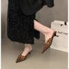Fashion New Fashion Concise Pointed Toe Women Slippers Thin Low Heels Casual Party Pumps Slide Mules Shoes  Elegant Dress Shoes