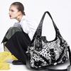European American Women's Shoulder Bag Stylish Studded Leopard Motorcycle Bag Y2k Cool Underarm Bag Zipper Multi-pocket Handbag