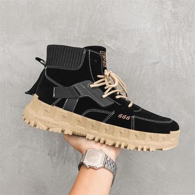Autumn Winter New Snow Boots Men's Casual Cotton Boots Fashion High-top Korean Men's Cowboy Boots Platform Sneakers for Men