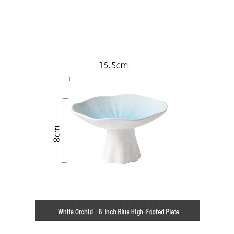 Elegantní keramický dezertní talíř pro předkrmy, studená jídla a ovoce