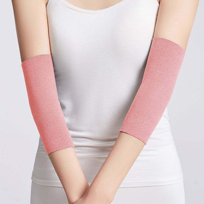 

Summer Dralon Elbow Pad Arm Protector Arm Sleeves Breathable Men s and Women s Air-Conditioned Room Confinement Cold-Proof Heattech Joint Wrist Pad Pink [20cm long]] L