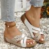 Fashion Summer Women Wedge Sandals Premium Orthopedic Open Toe Sandals Vintage Anti-slip Leather Casual National Style Shoes for Women