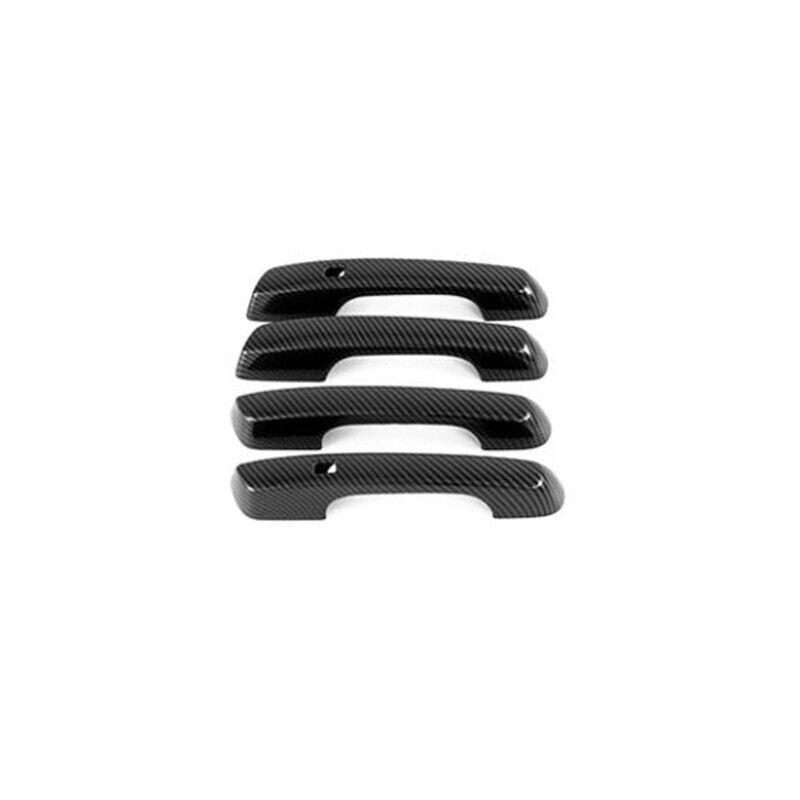 Carbon Fiber 4PCS Exterior Door Handle Cover Trim For Hyundai Venue 2019-2022