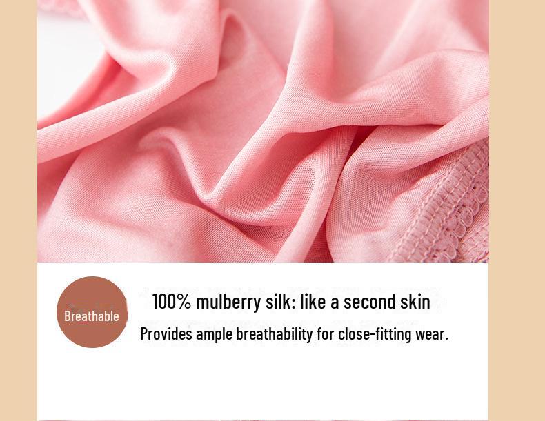 Roupa Íntima de Seda de Amora Feminina de Alta Qualidade Tangge: Calcinhas/Cuecas Sexy de Cintura Baixa