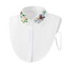 All-match Detachable Fake Shirt Collar Lapel Color Embroidered Women Fake Blouse Collar False Collar Button Shirt Clothing