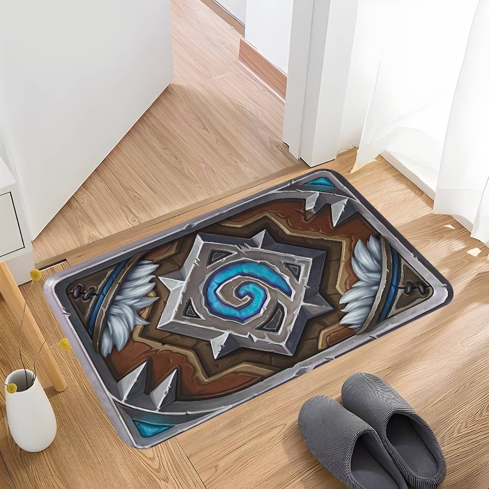 Game H-HearthStone Bathroom Mat INS Style Soft Bedroom Floor House Laundry Room Mat Anti-skid Welcome Doormat