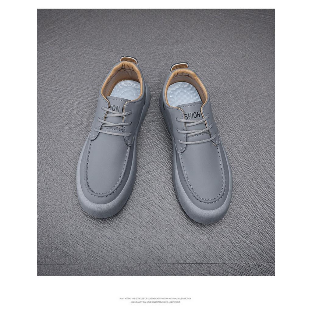 Scarpe con Suola Spessa Scarpe da Uomo Moda in Pelle, Scarpe Sportive e Casual di Tendenza Centinaia di Scarpe Singole Stile Britannico