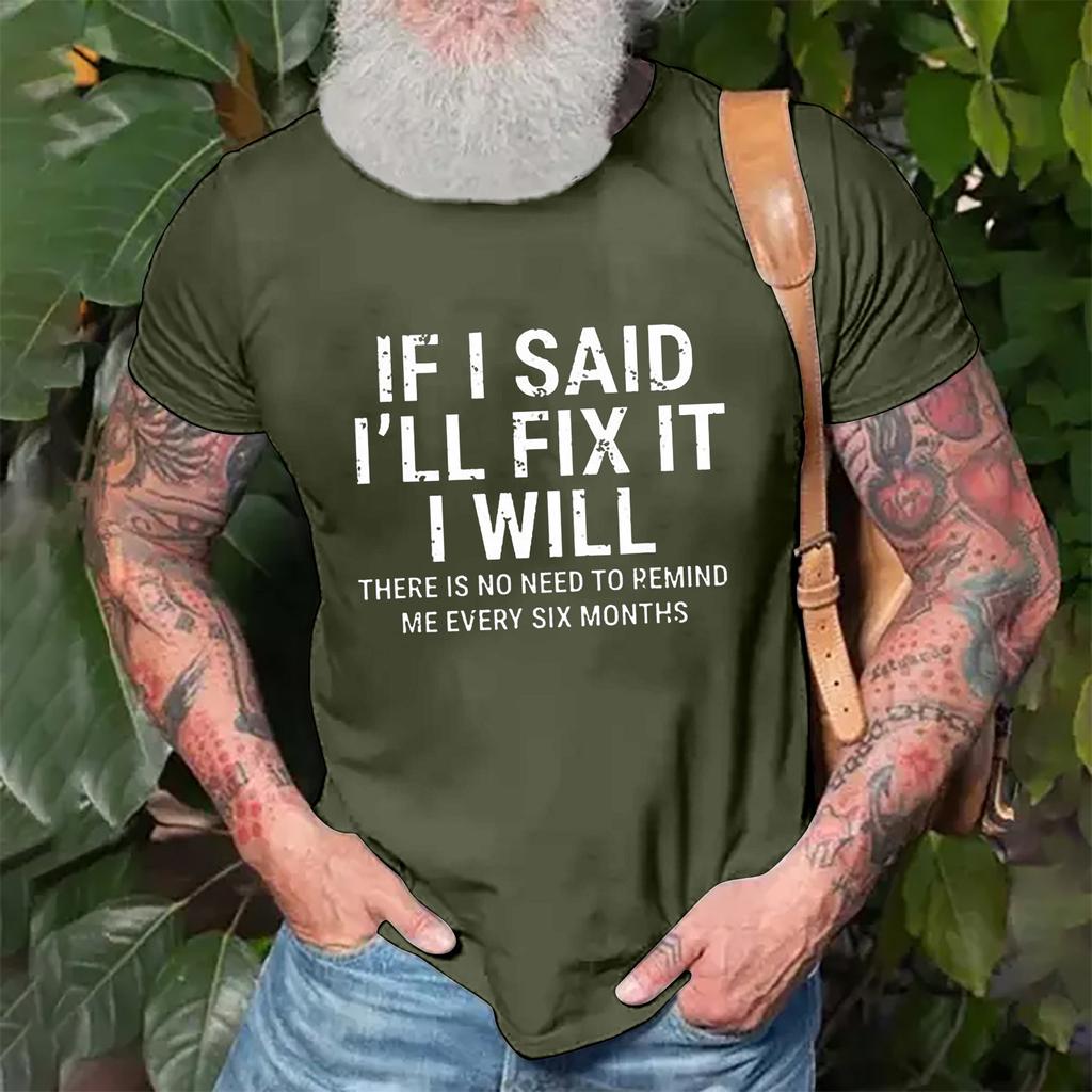 Men's  T-shirt Graphic Text 3D Printing Street Casual Short Sleeve Down Printed Clothing Basic