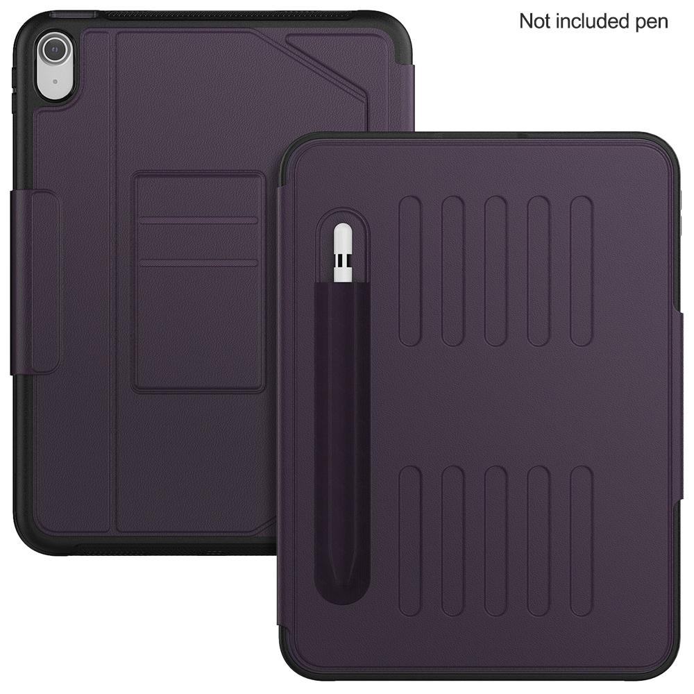 

Чехол для планшета iPad A16 11-го поколения 11 дюймов Smart Cover для iPad 10-й модели A2696 A2777 Многоскладной чехол с задней присоской iPad A16 11th 2025 фиолетовый