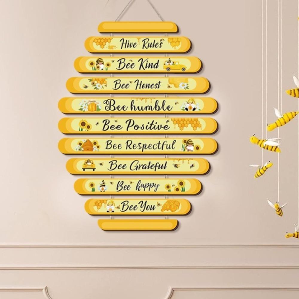 Spring Autumn Bee Wall Decoration Plaque Bee Nest Hanging Ornament  Baby Shower Supplies