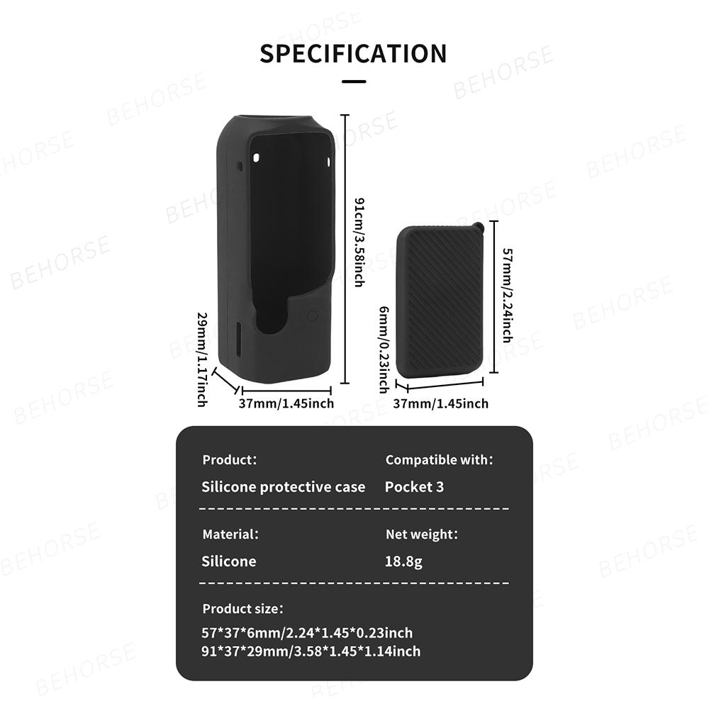 

Силиконовый защитный чехол для Pocket 3 для DJI Osmo Pocket 3, устойчивый к царапинам и падениям, чехол для хранения корпуса, аксессуары для камеры