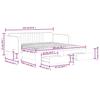 Extendable Daybed with Drawers Yellow 100x200 Cm Velvet