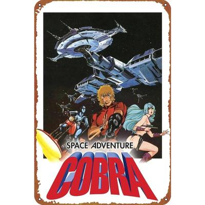 CobraMovieGift "Space Adventure Cobra": Der Film" Blechschild - Vintage Filmposter, Retro Heim-/Barwanddeko Geschenk