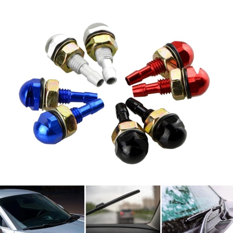 Front Windshield Washer Nozzles, Windshield Wiper Sprayer Nozzle Jets Set Fit for Most Car Windscreen Washer Jets