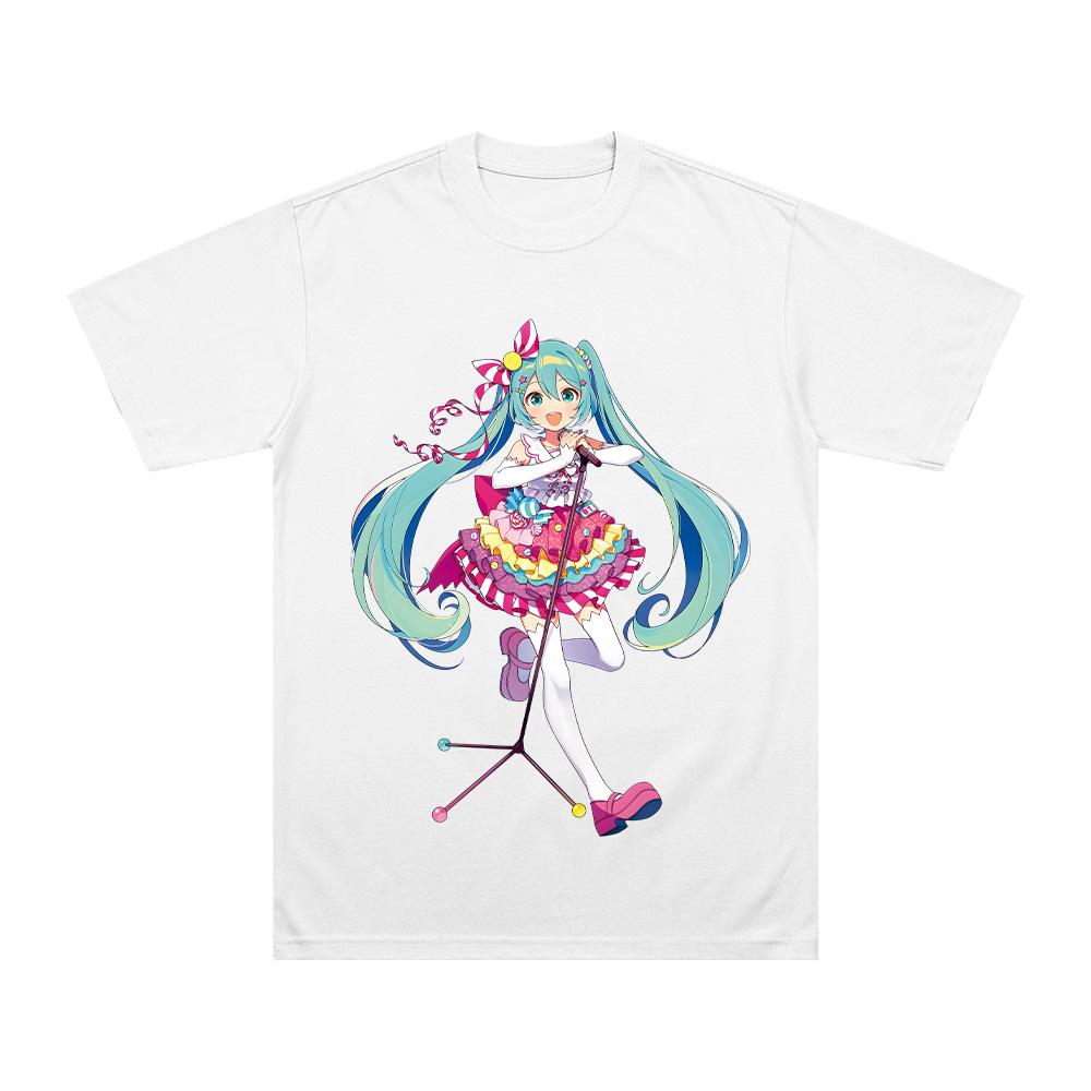 MIKU North America  EXPO 2026 North T Shirts  Hatsune Comic Miku Music High Quality Casual Cotton Tee Unisex Round Neck Clothes