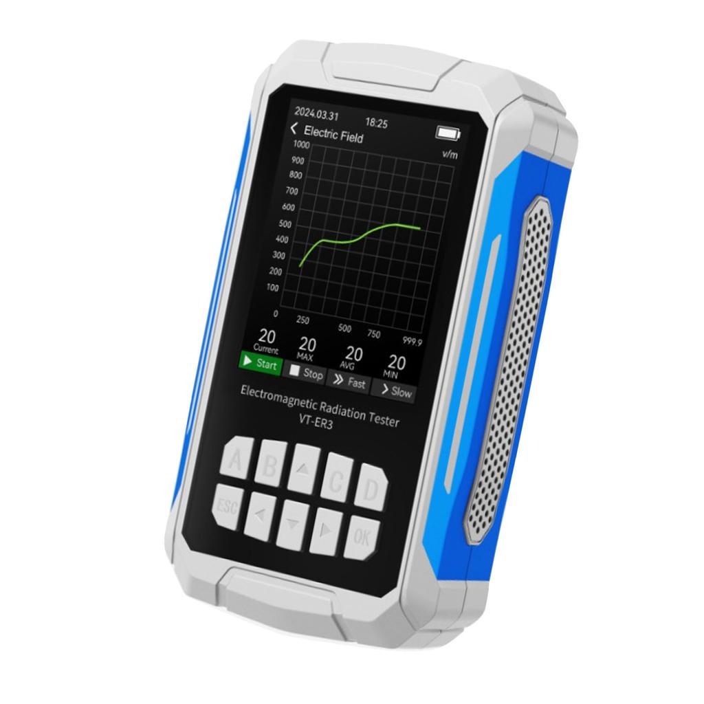 Electromagnetic Field Radiation Detector 2.8in   Color Display Rechargeable 5 in 1 Radiation Dosimeter