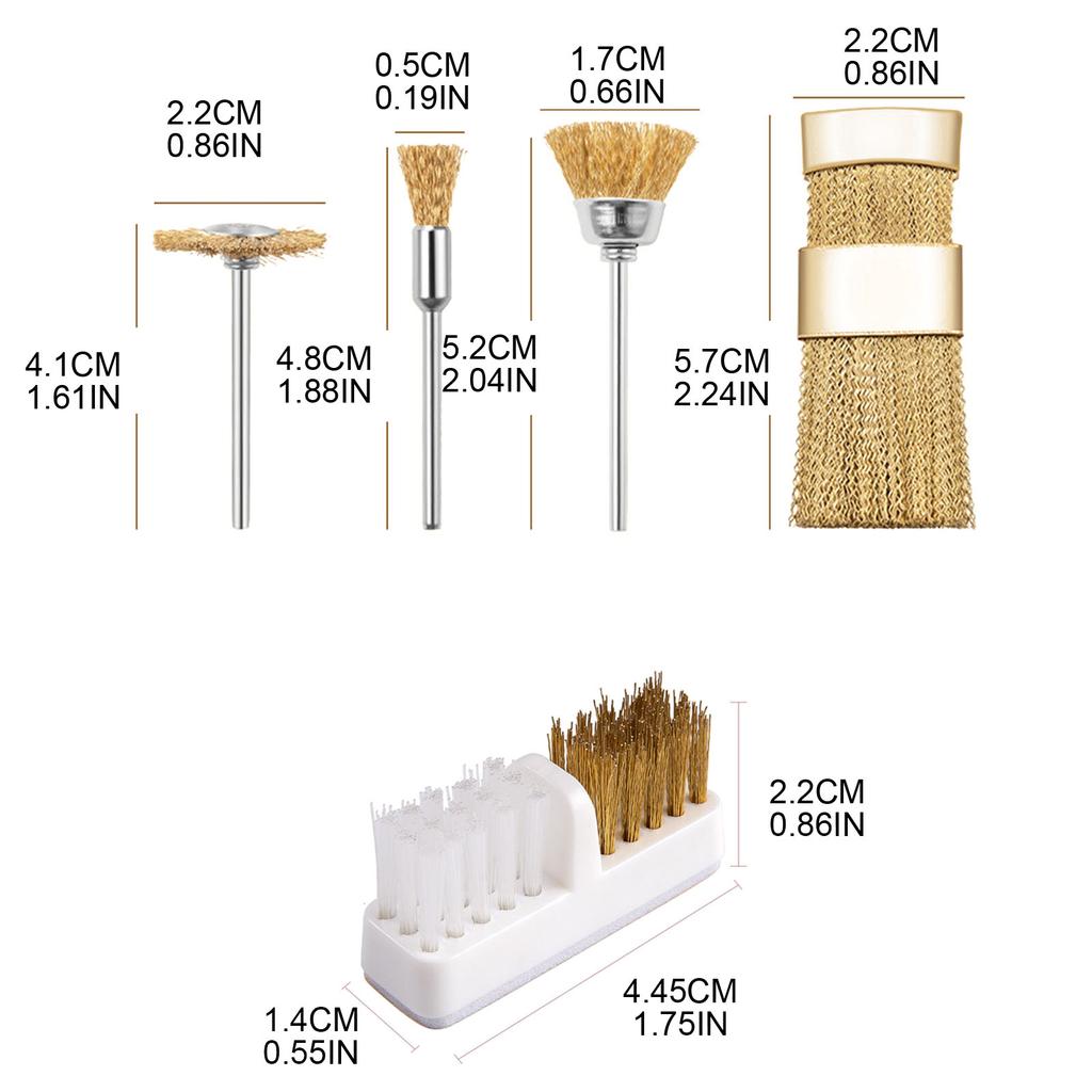Nail Art Bit Cleaning Brush Nail Drill Head Clean Brush Copper Wire Drill Cleaner Nail Art Tools for Nail Salon Home Use