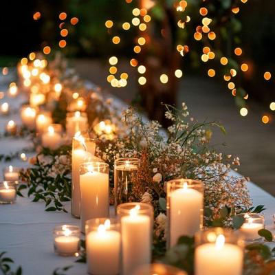 Explosion-Proof Heat-Resistant Glass Candlestick for Candlelit Dinners, Romantic Weddings, and Birthday Parties