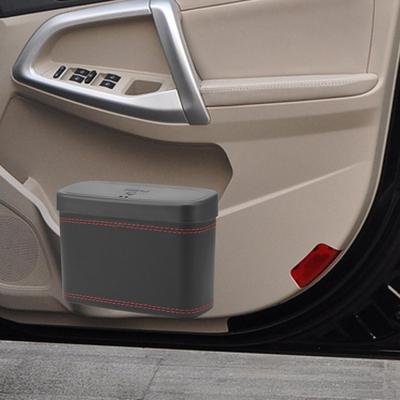 Car Trash Bin Dustbin with Lid Interior Accessories Vehicle Garbage Can for