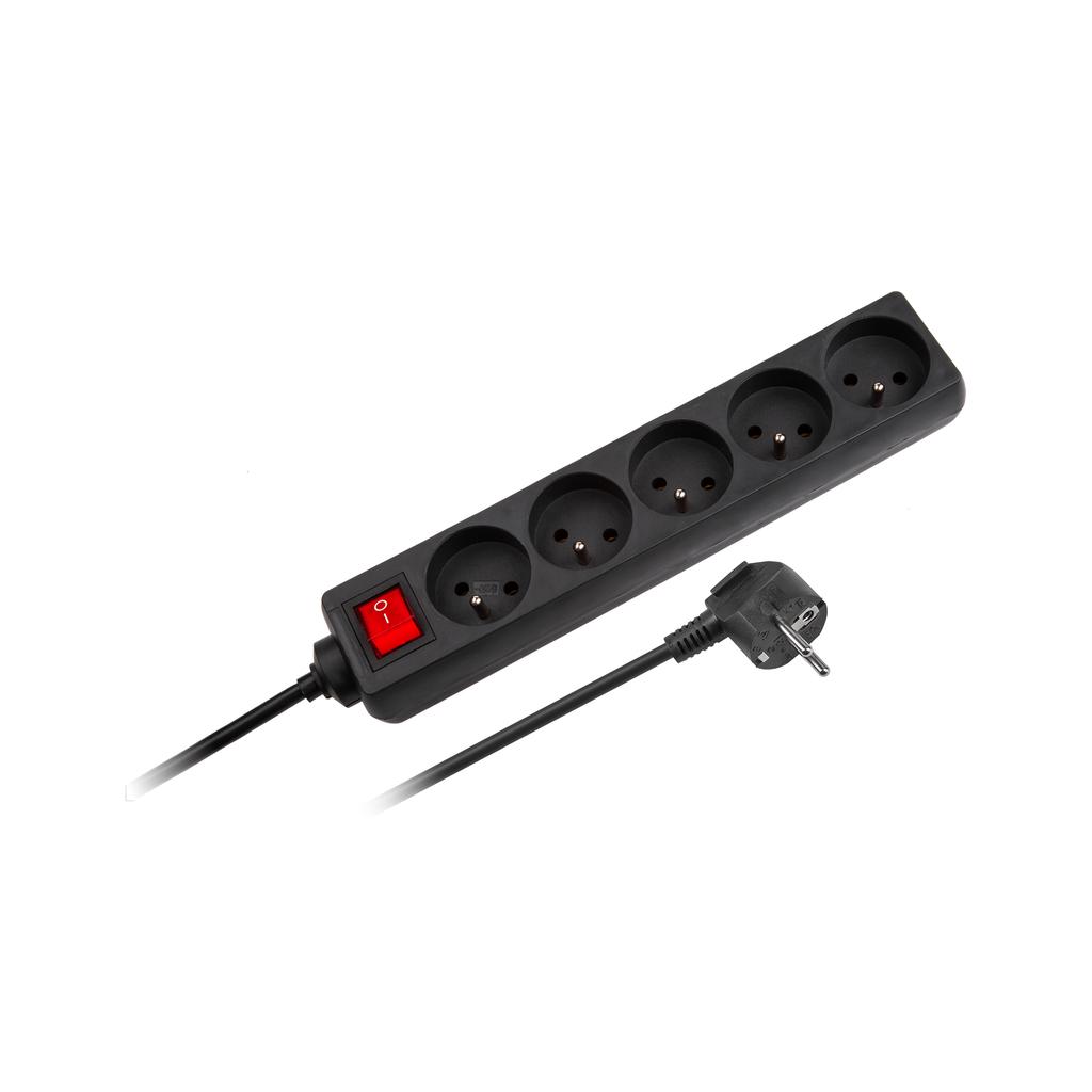 Extension Cord Power Strip 1.5M 5 Sockets 3X1.0 Mm2 Rebel Switch