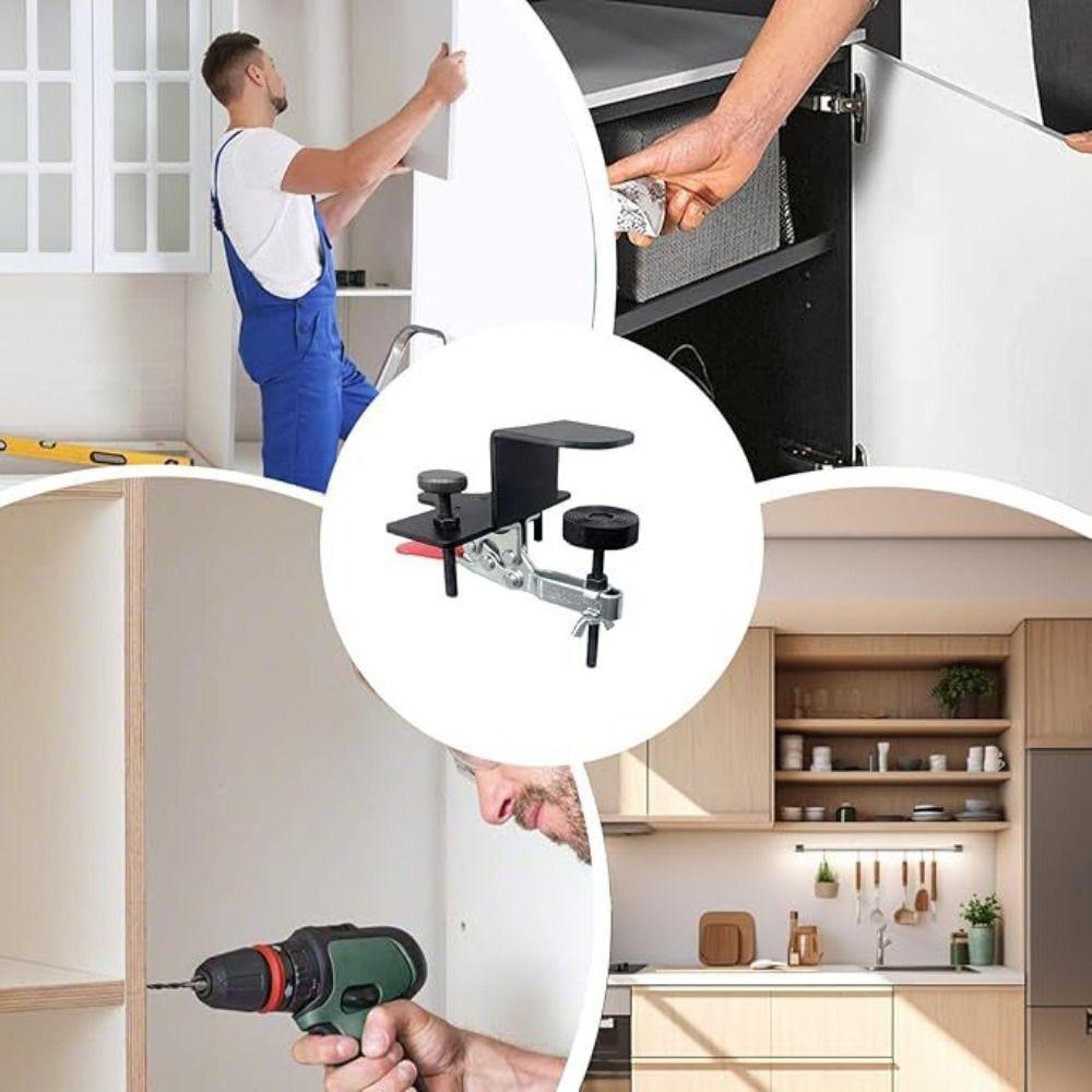 7-40mm Cabinet Door Installation Jig One-button Press Type Installation Positioner  Furniture