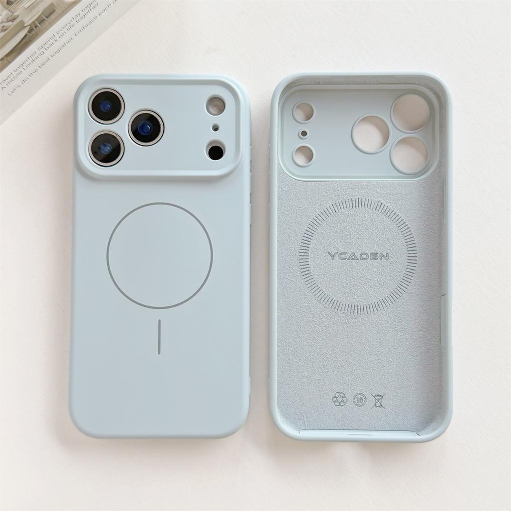 Magnetic Phone Case for IPhone 17 Air 16 15 14 13 12 11 Pro Max XS XR X for Magsafe Wireless Charge Liquid Silicone Soft Cover