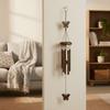Rustic Style Metal Wind Chimes Butterfly Design Double Fishes Windchime  Patio Decor