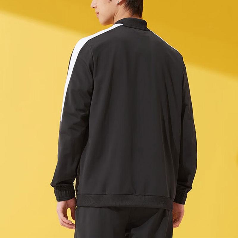 Puma Barevně blokovaný top na zip s potiskem loga a lemované kalhoty ležérní sportovní set pánské sety černá 678475-01