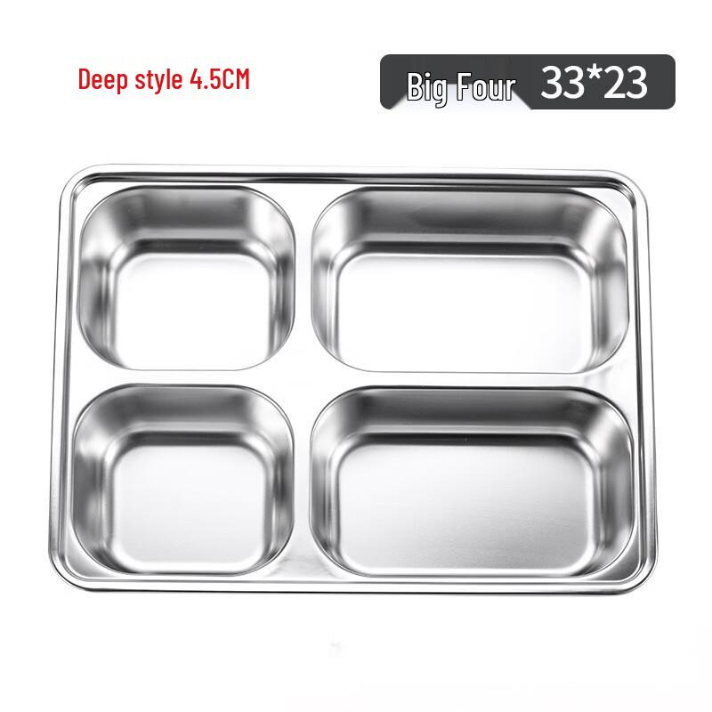 ZISIZ Stainless Steel Divided Lunch Plate