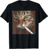 Lustige rauchende Katze, Zigaretten-Kätzchen Gen Z Meme, Katzenliebhaber T-Shirt