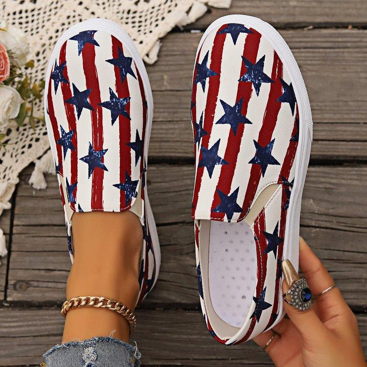 Canvas shoes board shoes lazy elastic shoes men and women