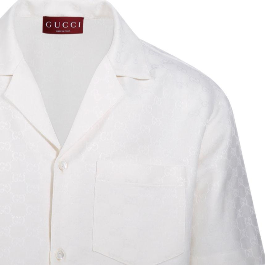 Gucci FW25 Lido Collection Shirt Men's White 814694-Z7AHL-9000