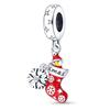Christmas DIY Beaded Bracelet Kit with Snowman and Christmas Tree Charms for Handmade Jewelry Making