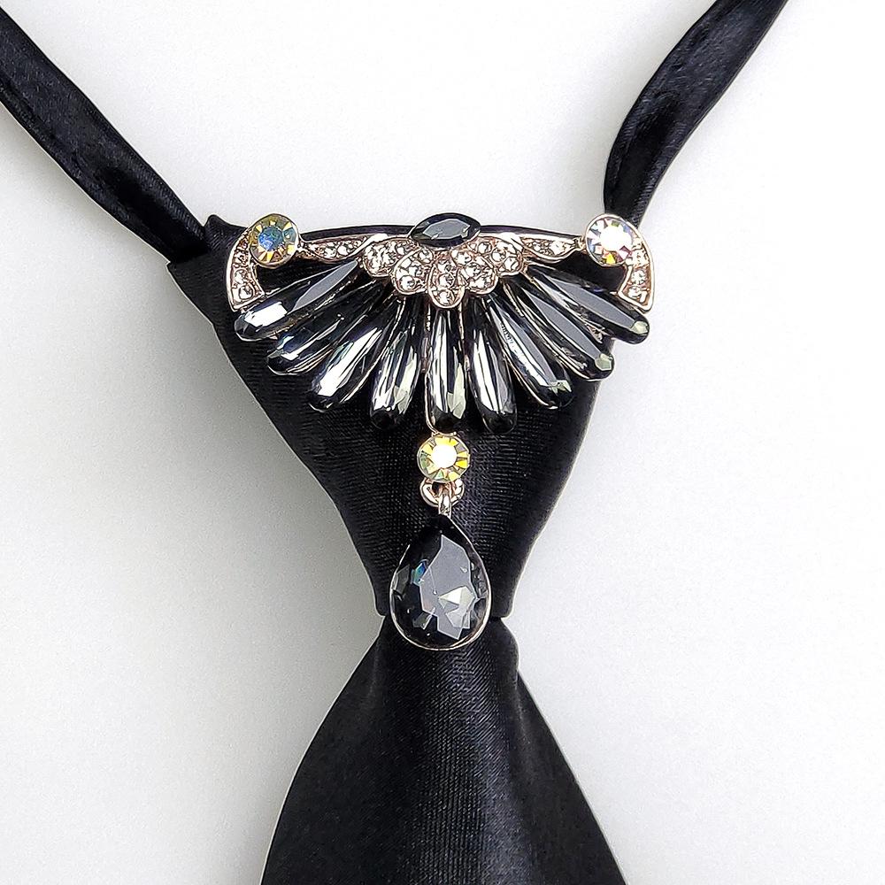Girls' No-Knot School Tie - New Style, Short Neck, Ideal for Students