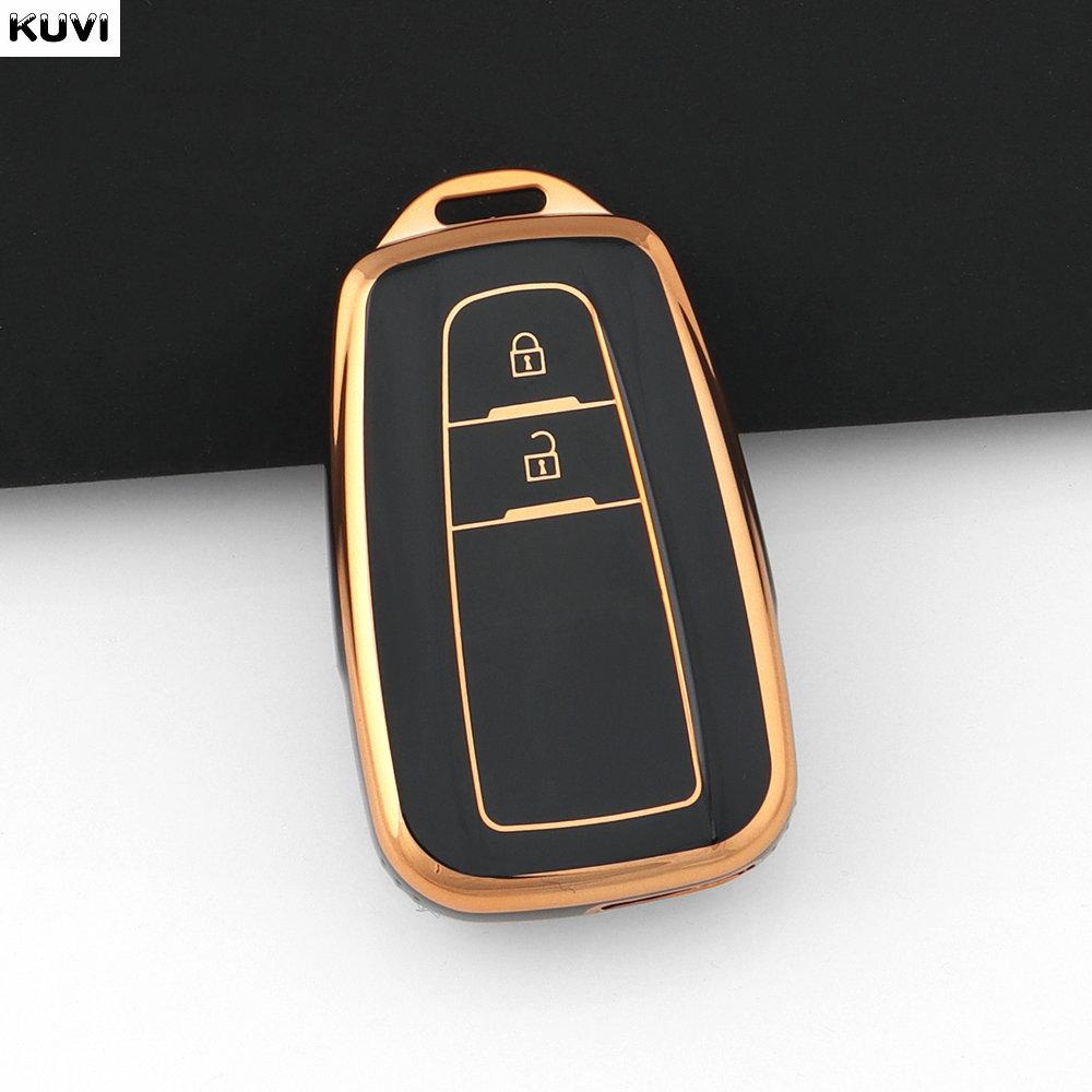 2 3 Button Tpu Car Key Case Cover Shell For Toyota Prius Camry Corolla Chr C-Hr Rav4 Land Cruiser Prado Fob Keychain Accessories