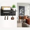 Solid Wood Wall-Mounted Organizer, Multi-Purpose Mail Key Hook Rack, Compact Storage Shelf for Bedroom Study Entryway Home Decor