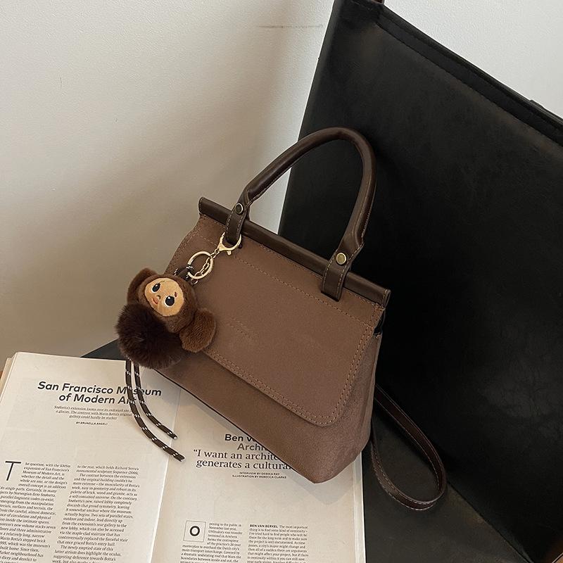 Fashion suede small bag women's new niche shoulder messenger bag high-end small bag