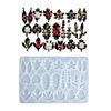 Wiederverwendbare Blattform Design Ohrhänger Charms Silikonform für handgefertigte Resin Ohrringe Charms und Accessoires
