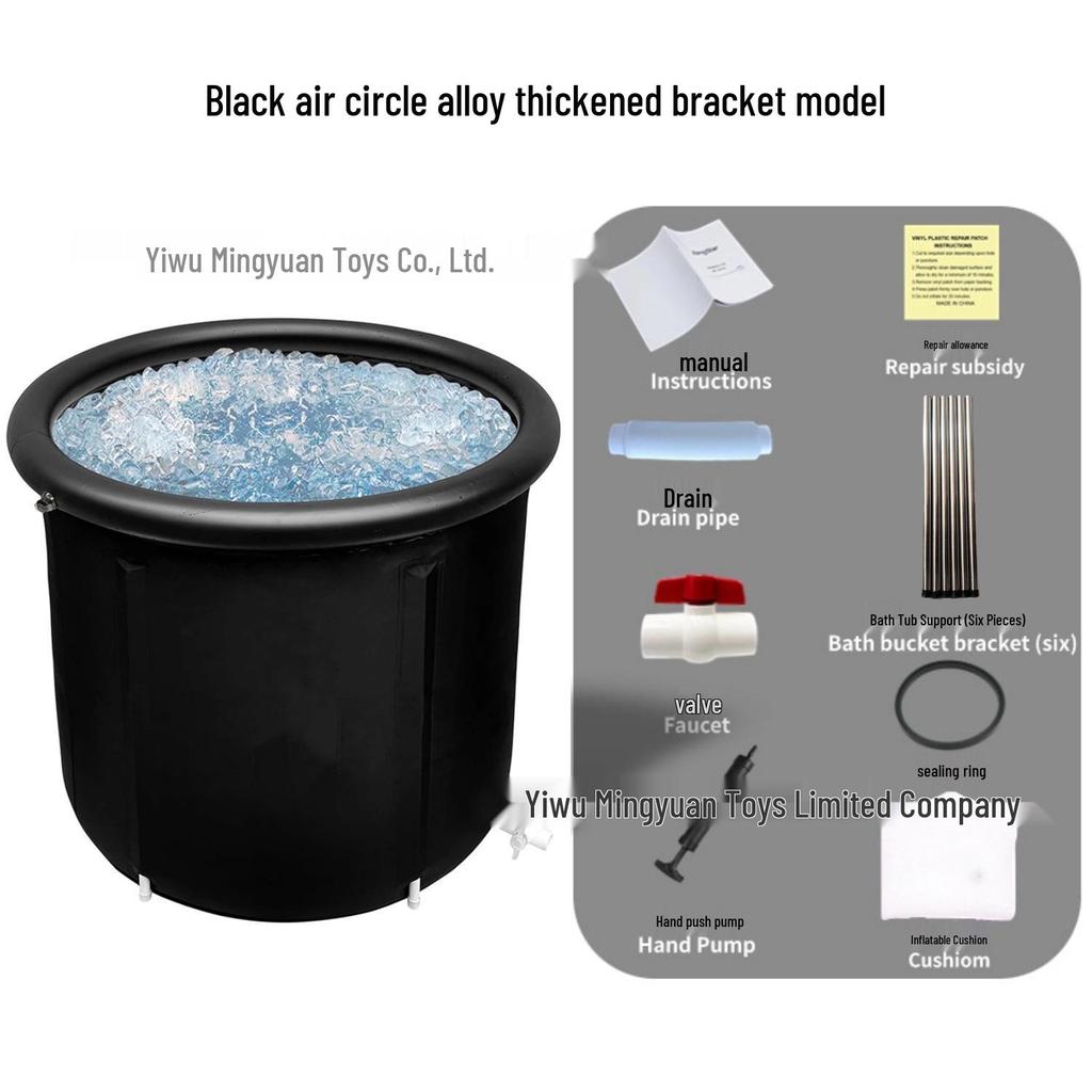 Portable Folding Ice Bath Tub for Adults - Home Assembly Athlete Soaking & Cooling Tub