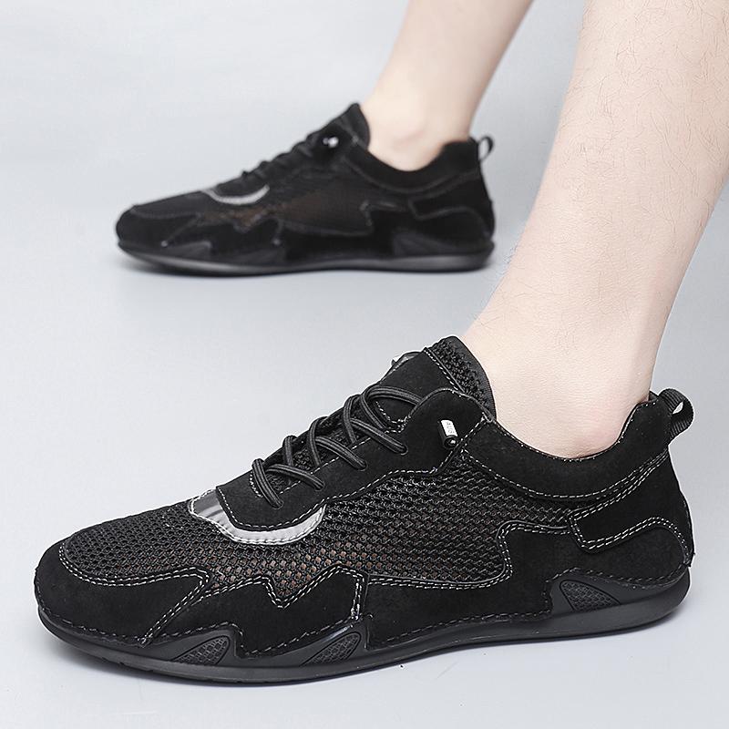 Moccasins for Men Casual Mesh Shoes Outdoor Breathable Slip-on Shoe Summer Shoes for Men White Sneakers with Free Shipping