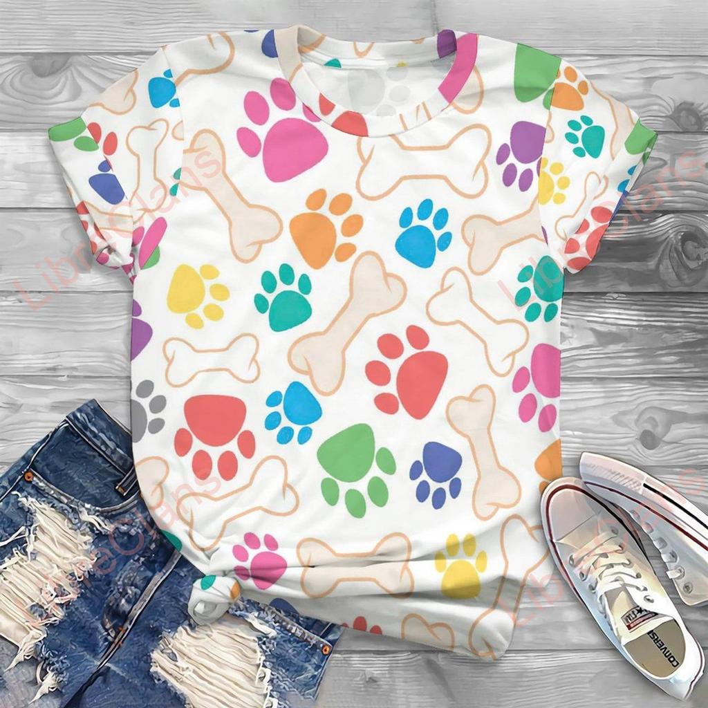 Tricou pentru femei de vară, pictură în ulei 3d, tricou imprimat pentru doamne, tricou cu mânecă scurtă de stradă, drăguț, casual, cu gâtul în formă de topuri