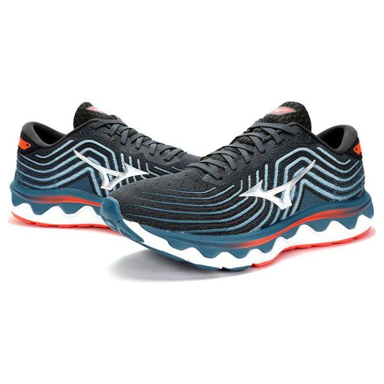 Mizuno Horizon 6 Comfortable Stylish Durable Breathable Low-Top Casual Running Shoes Men Sneakers Black Silver Orange J1GC222611