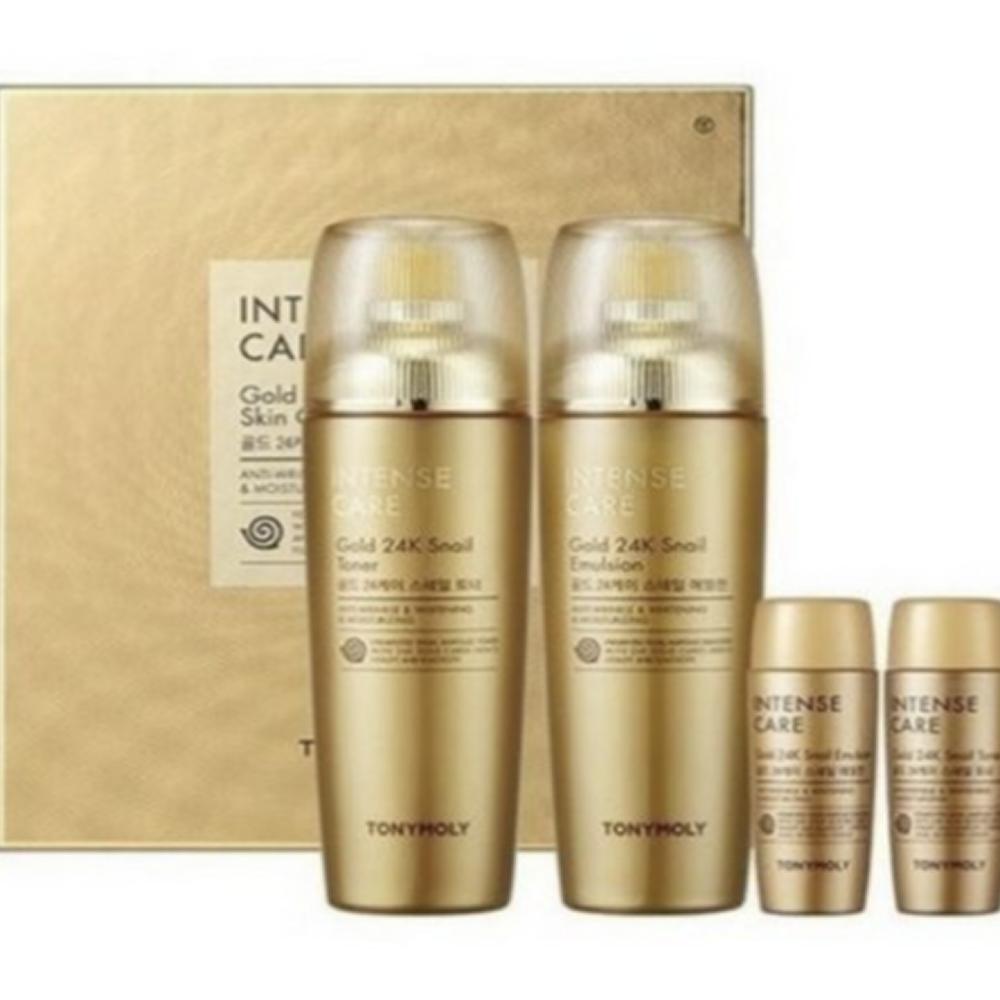 

Face Care Set TONYMOLY Intense Care Gold 24K Snail Toner & Emulsion Set, Toner 140ml + 20ml, Emulsion 140ml + 20ml