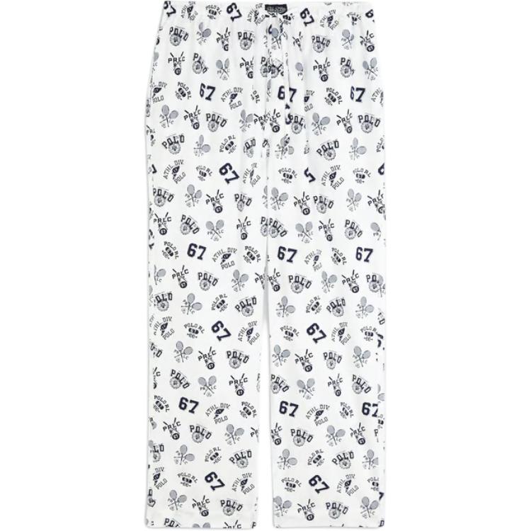 

Polo Ralph Lauren Брюки кэжуал средней посадки с принтом по всей поверхности и кулиской Мужские низы Белый 714899509-025 L