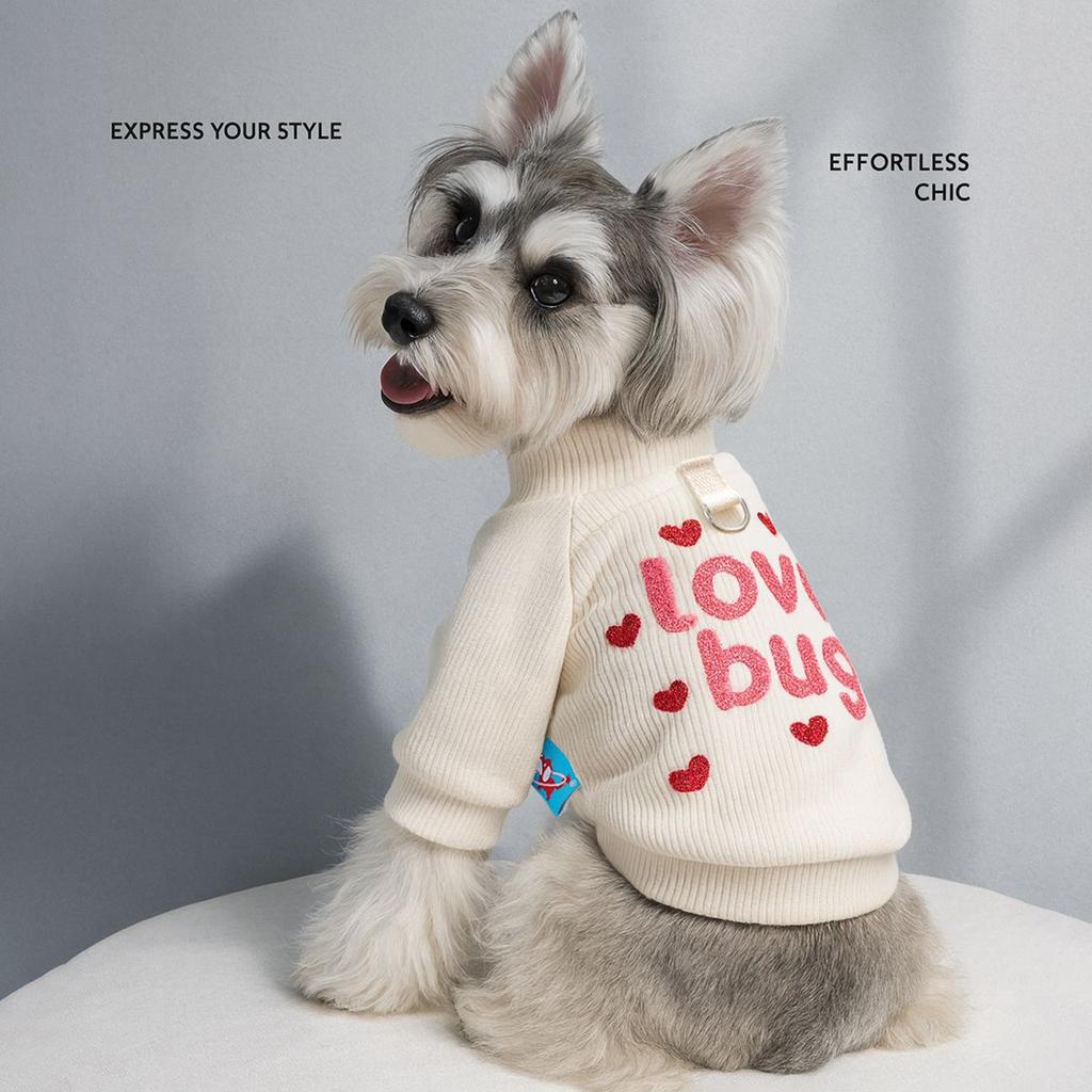Pet circle, dog small dog clothes, cat clothing, autumn and winter Valentine's Day love collection