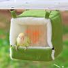 Pet Bird Parrot Cages with Heating Pad Warm Plush Hammock Hut Tent Bed Hanging Cave for Sleeping and Hatching Bird Accessories