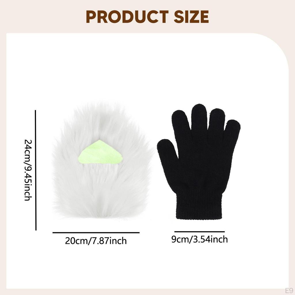 Furry Paws Cosplay Costume Cat Paw Gloves for Performance Party Carnival